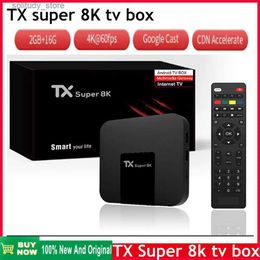 Décodeur Android 11.0 Smart TV Box TX Super 8K TV Box 2G 16G marché mondial lecteur multimédia décodeur Q240330