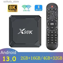Décodeur Android 13 TV box X98K RK3528 double WiFi BT 5.0 8K lecteur de streaming décodeur réseau Q240330