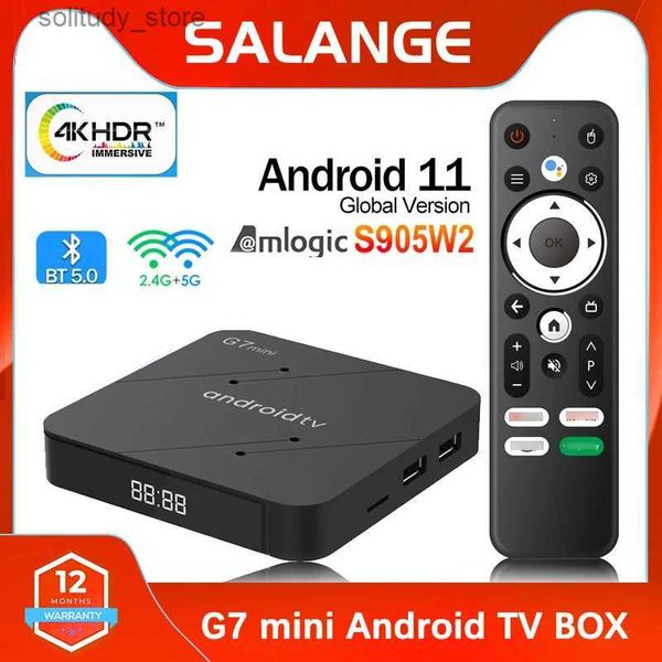 Décodeur G7 Mini TV Box Android 11.0 Amlogic S905W2 Lecteur multimédia 4K HDR 2,4G/5GHZ WiFi Lecteur audio et vidéo 2 Go + 16 Go Décodeur Q240330