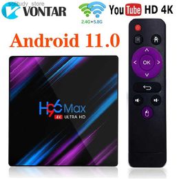 Décodeur H96 MAX RK3318 Smart TV Android 11 4G 64GB 32G 4K Wifi BT lecteur multimédia TVBOX 10 2GB16GB Q240402