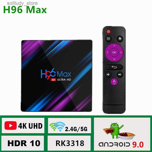Décodeur H96 MAX RK3318 Smart TV Box Android 11 4G 32G 4K Wifi BT lecteur multimédia H96 MAX TVBOX Android 10 décodeur 2GB16GB Q240330