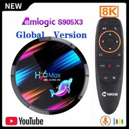 Décodeur H96 Max X3 Amlogic S905X3 Smart TV Box Android 9.0 8K Max 4 Go de RAM 64 Go ROM Double WiFi Paramètres du lecteur multimédia Top Box YouTube Q240330