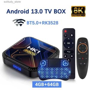 Décodeur K8S Android 13 décodeur RK3528 quad core Cortex A53 WiFi 5 double WiFi prise en charge vidéo 8K BT5.0 + 4K lecteur multimédia vocal 3D TV box Q240330
