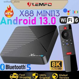 Décodeur LEMFO X88 Mini 13 TV Android puce intelligente Rk3528 8K Wifi6 BT HDR10 + 64G Rom Google Voice Assistant 2023 lecteur multimédia PK H96 Q240402