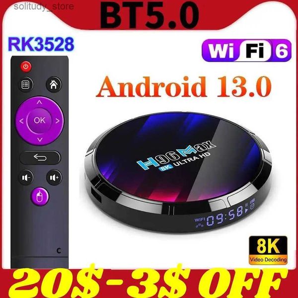 Décodeur nouveau 2023 H96 MAX RK3528 TV Android 13 lecteur multimédia Quad Core 64 bits Cortex A53 13.0 8K vidéo Wifi6 BT5.0 Q240402