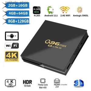 Set Top Box Q96 Max Smart TV Android 11 Amlogic S905 quad core 4K high-definition set-top box mediaspeler H.265 Home Theater CK15 Q240402