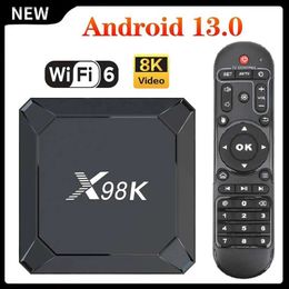 Décodeur Rockchip RK3528 X98K TV Android 13 lecteur multimédia Quad Core 8K vidéo 4K60f H. 265 Wifi6 X98 décodeur 13.0 TVBOX Q240403