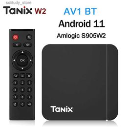 Tanix W2 Android 11 TV Box Amlogic S905W2 2G/16G AV1 BT TVBOX 2.4G 5G double WiFi 4K HD décodeur 4G/64G lecteur multimédia Q240330