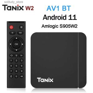 Set Top Box Tanix W2 Android 11 TV Box Amlogic S905W2 2G/16G AV1 BT TVBOX 2.4G 5G Dual WiFi 4K HD Set Top Box 4G/64G Mediaspeler Q240330