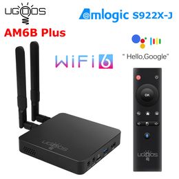 Set Top Box UgoOS AM6B plus TV Box Amlogic S922X J Android 9 0 DDR4 4GB RAM 32GB WiFi6 1000m BT5 0 OTT 4K AM6 230517