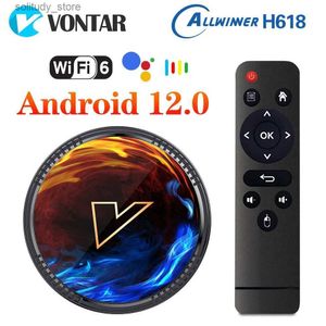 Décodeur VONTAR H1 Android 12 TV Box Allwinner H618 quad core Cortex A53 prend en charge 6K 4K BT Wifi6 Google Voice Media Player décodeur Q240330
