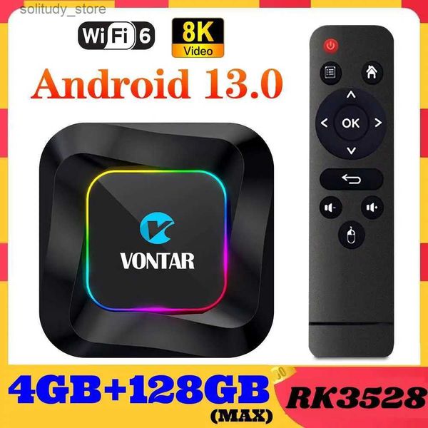 Décodeur VONTAR R3 RGB Light Android 13 TV box RK3528 décodeur 4K lecteur multimédia 13.0 TVBOX QuadCore 8K vidéo HDR10 + BT5.0 Wifi6 Q240402