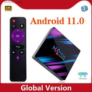 Décodeur Vontar Smart TV Box Android 11.0 H96 MAX 4 Go de RAM 64 Go ROM TVBOX 5G WiFi 4K Lecteur multimédia Android 10 11 Youtube Décodeur Q240330