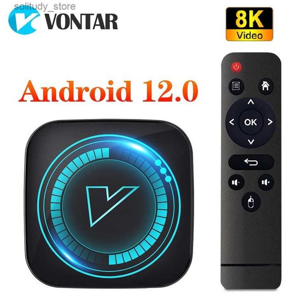 Décodeur VONTAR TV Box Android 12 AllWinner H618 quad core Cortex A53 prend en charge la vidéo 8K 4K BT Wifi décodeur de lecteur multimédia vocal Google Q240330
