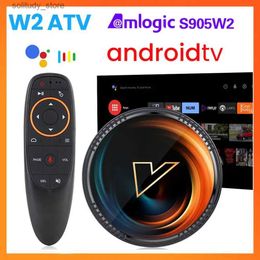 Décodeur VONTAR W2 ATV androidtv 11.0 Smart TV Box Amlogic S905W2 Google entrée vocale 8K vidéo 4K 60f AV1 double WiFi BT4.0 lecteur multimédia Q240330