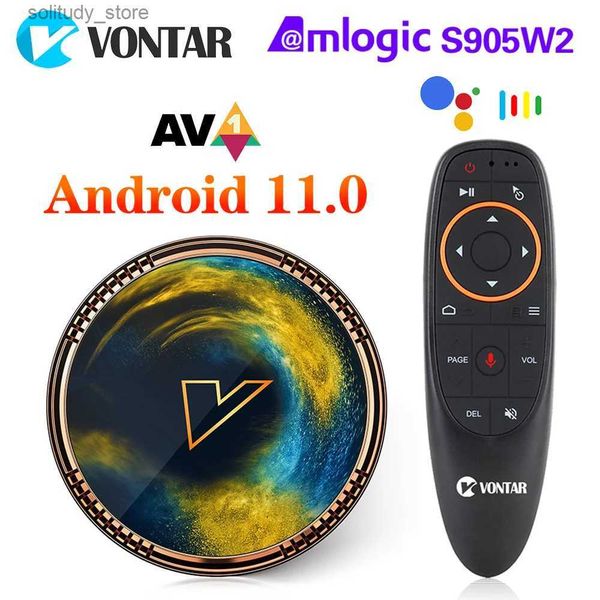 Set Top Box Vontar X2 Amlogic S905W2 Smart TV Box Android 11 4G 64 Go prend en charge AV1 WiFi BT TVBox Media Player 4GB32GB Set Top Box 2GB16GB Q240330