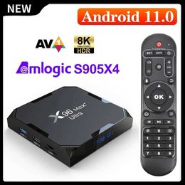 Set Top Box Vontar X96 Max Plus Ultra TV Box Android 11 Amlogic S905X4 8K Video Dual WiFi BT Mediaspeler X96MAX Android 11.0 Set-top Box Q240330