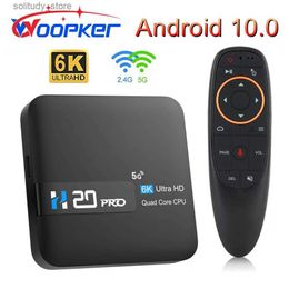 Décodeur Woopker H20 PRO Smart TV Android 10.0 2GB 8GB 6K lecteur multimédia Play Store 2.4 et 5G WIFI rapide 1080P Q240402
