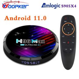 Décodeur Woopker H96 Max X4 TV Box Android 11.0 Amlogic S905X4 8K lecteur multimédia 4GB 64GB BT4.0 2.4G/5G WiFi décodeur intelligent Q240330