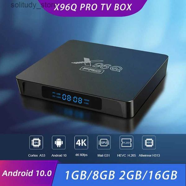 Set Top Box X96Q PRO TV Android 10.0 Allwinner H313 2GB 16GB/1GB 8GB 2.4G WiFi 4K HD Reproductor multimedia inteligente Q240402