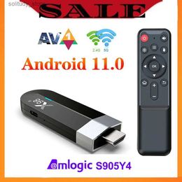 Décodeur X98 S500 Android 11 TV Stick Amlogic S905Y4 AV1 Quad Core 4K Box 60f Dual Wifi BT Android 11.0 Lecteur multimédia PK X96S Chien de cryptage Q240330