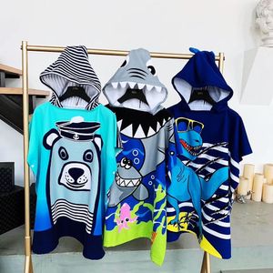 set Handdoekponcho voor kinderen Gym Sport Capuchon Eenhoorn Zeemeermin Badjas Kinderen Surf Zwembad Veranderende badjas Baby Meisje Jongen Zwemhanddoeken