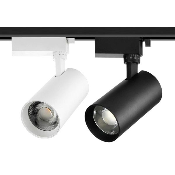 Ensemble d'éclairage sur Rail LED plafonniers COB ensemble complet 220V luminaire sur Rail pour la décoration intérieure magasin de vêtements projecteur plafonnier 4 lumières noires