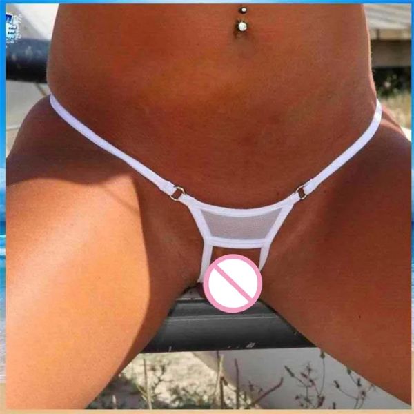 Set Femmes Open Crotch G String exotic bikini string Transparent Mesh Panties Tanga Bottoms Bottoms Bott