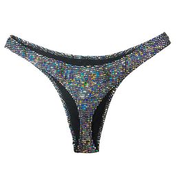 Xckny Hommes Oversize Tpants Sexy Hommes Brillant Bikini High Score Collants Sexy Bikini Paillettes Slip Slip Maillot De Bain