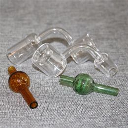 Set XXL Quartz Thermal Banger + Bubble carb cap 10/14 / 18mm Double Tube Quartz Thermal Banger Nail PukinBeagle Banger thermique bong en verre