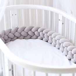 Ensembles de coussins d'oreiller à nœud de lit de 1.5M, pour garçons et filles, quatre tresses, lit de bébé, protection de berceau, décor de chambre Cuna Para