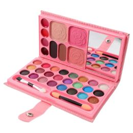 Sets 1 set 33 kleuren oogschaduw paletten Kinderen oogschaduw doos blush palet oogschaduwplaat wasbare make -up kit cosmetica paletten