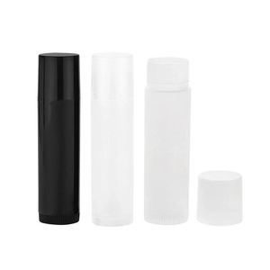 Définit 100pcs 5g / 5 ml de tubes à lèvres vides CONTUSSIONS COSMÉTIQUES JARS BALM BALM PIPE CAP