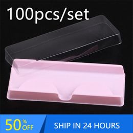 Sets 100 stks/set Wimpers Case Opslag Verpakking Plastic Roze Beige Transparante Wimpers Case Lot Make Up Case 40 #41