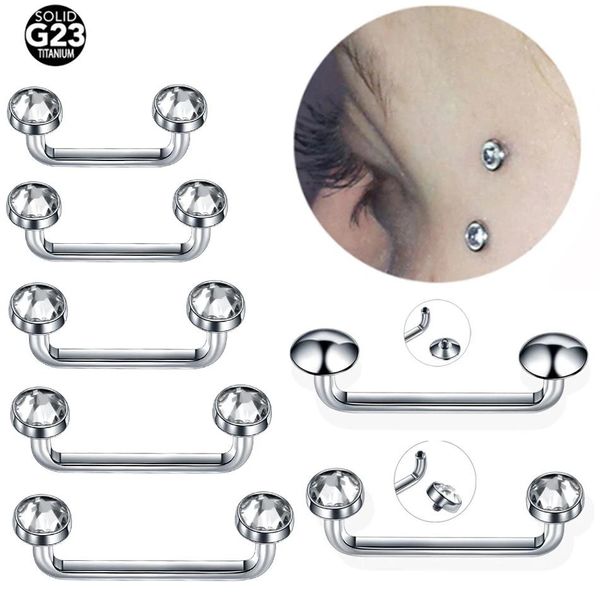 Conjuntos de 10 unids/lote de Piercings microdérmicos con barra de superficie de titanio Cz, joyería sexual para Piercing de ancla microdérmica de cristal Hidein Skin Diver