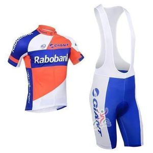 Sets 2015 Professional Team Rabobank Bike Bicycle Wear Men Men Short Sleeve Cycling Jersey Shirts en Cycling Clothing Bib