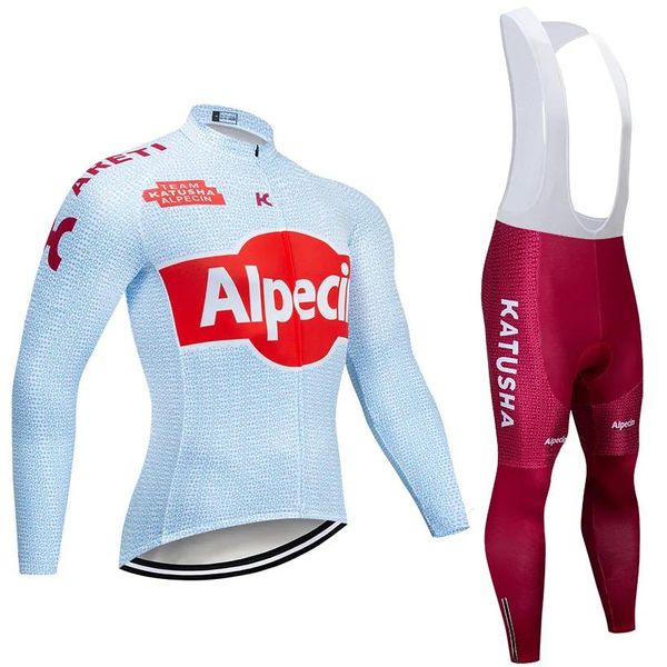 2020 KATUSHA TEAM CYCLING JACKET 20D pantalon de vélo ensemble Ropa Ciclismo HOMMES hiver polaire thermique pro vélo jersey Maillot porter