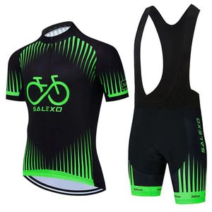 Stelt 2022 fluorescerende groene fietsjersey set zomer MTB fietsende kleding mountainbike slijtage kleding maillot ropa ciclismo hombre