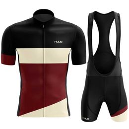 Sets 2022 Huub Cycling Jersey Set Pro Men Team Clothing S Ciclismo Maillot Summer Sleeve Suit Hombre Bike Shirts Bib Short Z230130