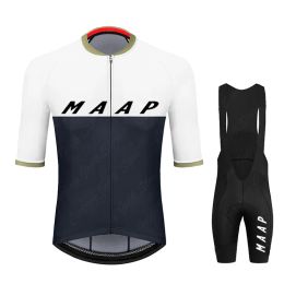 Sets 2022 Maap Cycling Jersey Set Pro Men Team kleding Shorts Ciclismo Maillot Summer Summer Short Sleeve Suit Hombre Bike Shirts Bib Short