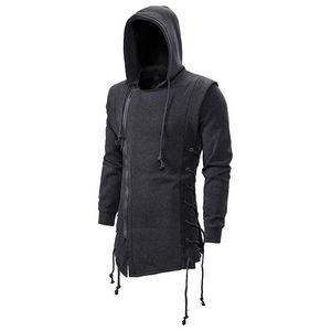 Ensembles 2023 Automne Nouveaux Hommes Sweats À Capuche Casual Solide Mode À Capuche Hommes Slim Fit Assassin's Creed Sombre À Capuche Lâche Veste Manteaux