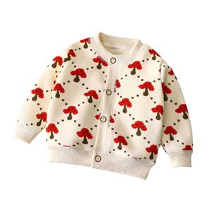 Ensembles 2023 Automne / hiver Nouvelle veste en tricot pour enfants adapté aux garçons et aux filles Pull Cardigan chaud épais extérieur Q240508