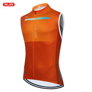 Sets 2024 Raudax Summer Cycling Clothing Mouwloos fietsvest MTB Sport Team Bicycle Jerseys Unisex Cycling Mouwloze Jersey