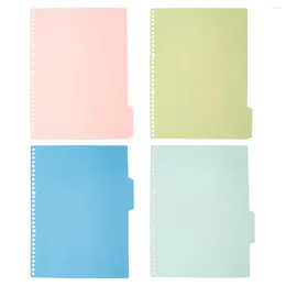 Ensembles/20 pièces Page colorée étiquettes classifiées diviseurs d'onglets en papier fournitures de papeterie durables pour bureau cahier école (vert