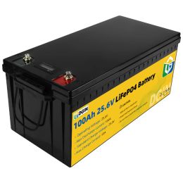 Conjuntos de 24 V LiFePO4 Battery Pack 25.6V 100Ah Grado A Recargable de litio Fosfato Cel Boat Solar Cart de golf RV Energía Home Storag