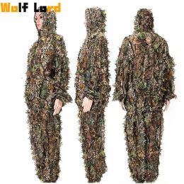 Conjuntos 3D Camuflaje Suits Sniper sigiloso Cloak Hunting Clothing Tactical Militar