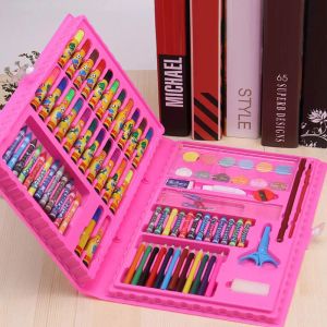 Sets 86pcs niños Kids de artista de lápices de color Pintura Crayon Marker Pincel de lápiz Herramientas de dibujo Conjunto de regalos de kindergarten suministros