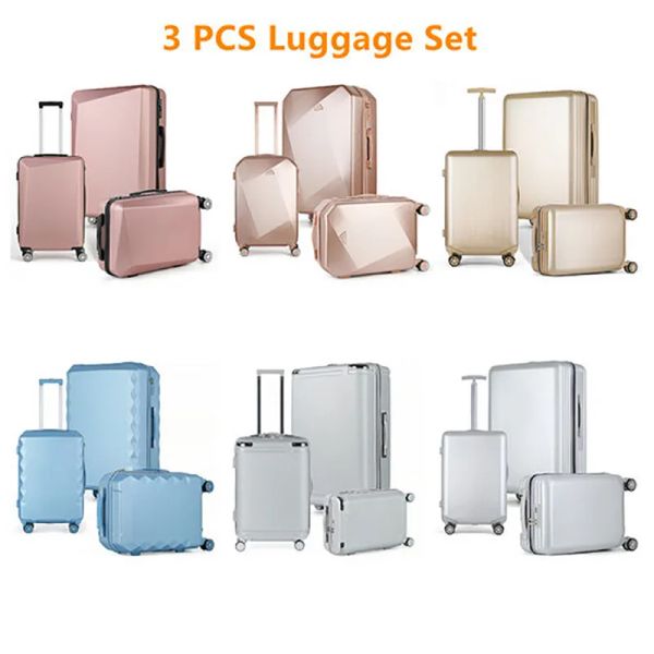 SETTS ABS + PC SHURSHELL LUGGAGAGNES Set Suitcase Double Wheels Spinner TSA Lock 20 