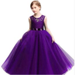 Sets 8 ans 10 11 12 14 ans robe de mariée fille pour la fête porte des enfants robes longues pour les adolescents filles vêtements de robe cérémonie filet