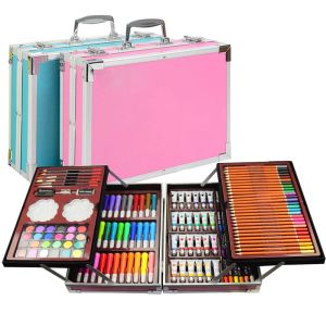 Sets Art Painting Set 145/150/168/208 PCS Water Color Pen Crayon Oil Pastel Colored Pencil Tekening briefpapier Geschenkkit voor kinderen